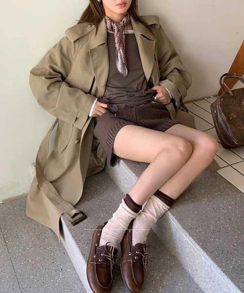 Chiina(チーナ)の「Chiina/ニットショートパンツ(その他パンツ・レディース・ブラック/ダークグレー/レッド/ブラウン/グレー・FREE)」の4枚目の写真