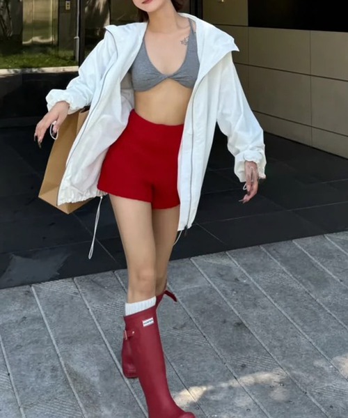 Chiina(チーナ)の「Chiina/ニットショートパンツ(その他パンツ・レディース・ブラック/ダークグレー/レッド/ブラウン/グレー・FREE)」の8枚目の写真