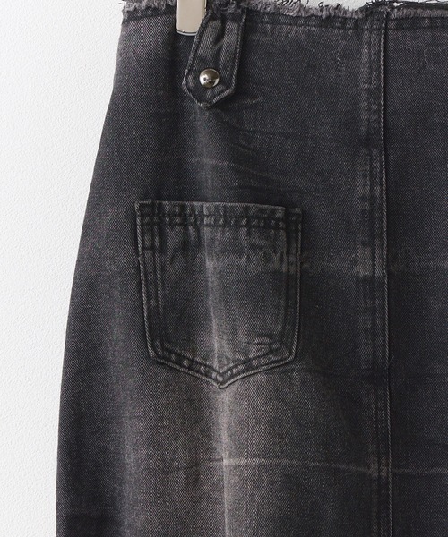 Chick(チック)の「Vintage Like Denim Mermaid Skirt / ヴィンテージ風デニムマーメイドスカート(デニムスカート・レディース・ブラック/ブルー・FREE)」の6枚目の写真