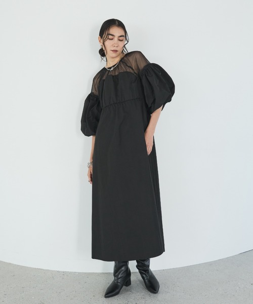 AIC.（エーアイシー）の「オーガンジーコンビロングワンピース