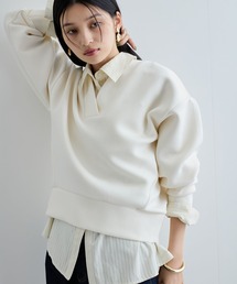 VIS | もちっとふわふわスフレタッチニュアンスＶネックプルオーバー【洗える】(その他トップス)