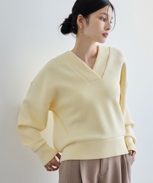 VIS | もちっとふわふわスフレタッチニュアンスＶネックプルオーバー【洗える】(その他トップス)