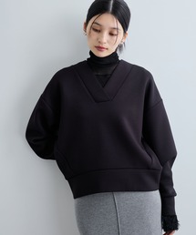 VIS | もちっとふわふわスフレタッチニュアンスＶネックプルオーバー【洗える】(その他トップス)
