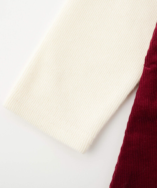 SLAP SLIP（スラップスリップ）の「ギャザーフリルリボンパールドッキングワンピース(80~130cm)（ワンピース・キッズ・ピンク/レッド・80ｃｍ/130cm/110cm/120cm/90cm/100cm）」の8枚目の写真