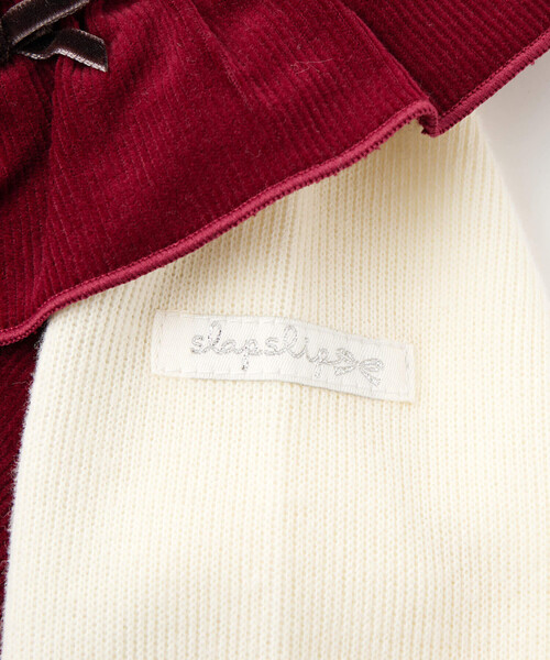 SLAP SLIP（スラップスリップ）の「ギャザーフリルリボンパールドッキングワンピース(80~130cm)（ワンピース・キッズ・ピンク/レッド・80ｃｍ/130cm/110cm/120cm/90cm/100cm）」の10枚目の写真