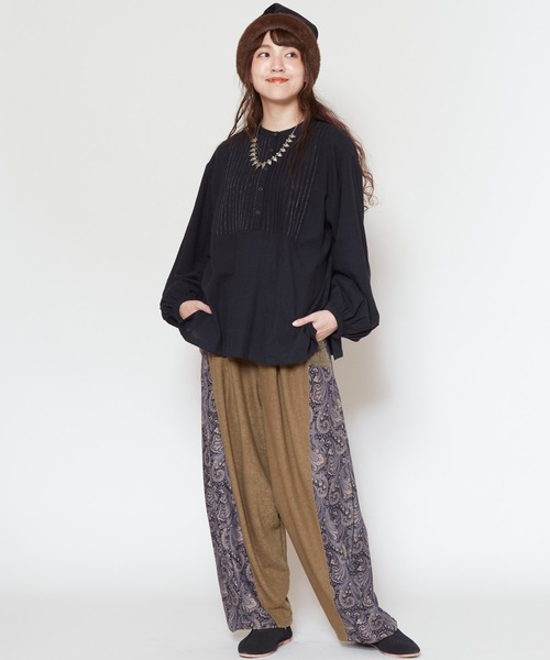 チャイハネ(チャイハネ)の「【チャイハネ】ユーニパッチワークパンツ(その他パンツ・レディース・ブラック/カーキ・FREE)」の5枚目の写真