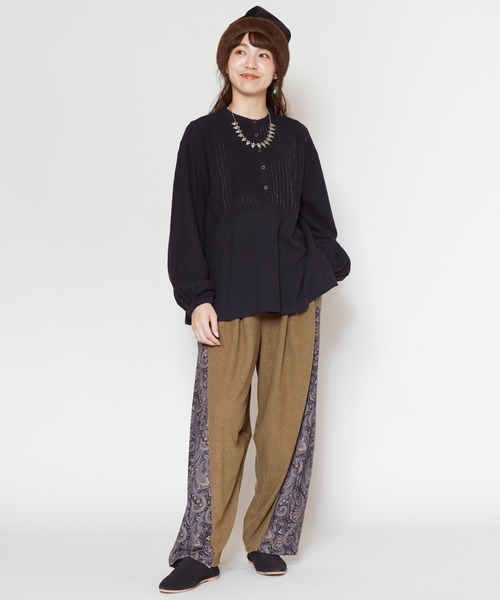 チャイハネ(チャイハネ)の「【チャイハネ】ユーニパッチワークパンツ(その他パンツ・レディース・ブラック/カーキ・FREE)」の8枚目の写真