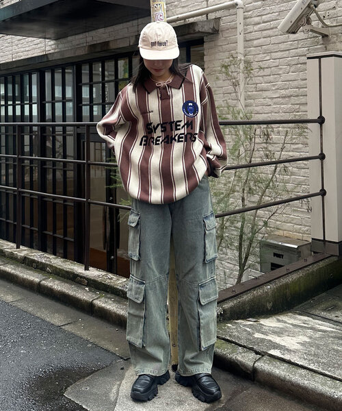 CIAOPANIC（チャオパニック）の「ユニフォームニット（ニット/セーター・レディース・ブラウン/グリーン/レッド・FREE）」の7枚目の写真