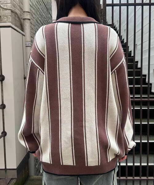 CIAOPANIC（チャオパニック）の「ユニフォームニット（ニット/セーター・レディース・ブラウン/グリーン/レッド・FREE）」の12枚目の写真