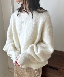 ボリュームスリーブモヘヤライクニット