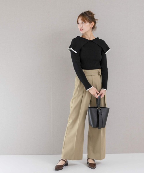 セール】2wayネックバイカラーケープニット（ニット/セーター）｜URBAN