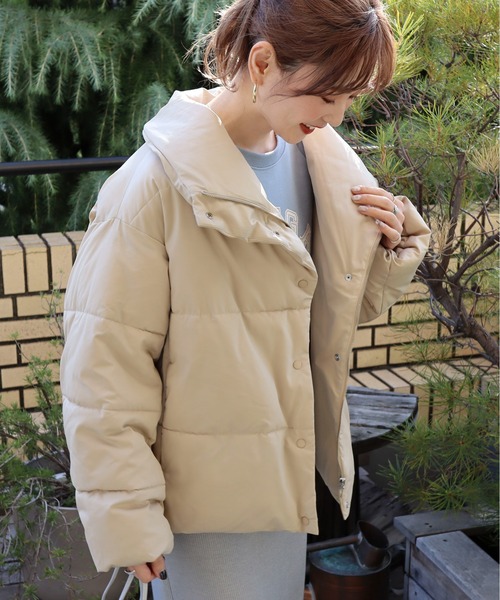 美品　qualite　カリテ　アルパカ　アストラカンショートブルゾン　アイボリー AMERICAN HOLIC（アメリカンホリック）の「リサイクル軽ポカ撥水加工