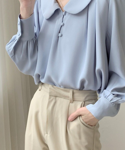 ビッグ 丸襟 ブラウス レディース（シャツ/ブラウス）｜Anytime Songs