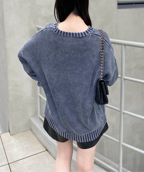 INGNI(イング)の「ウォッシュロゴニット(ニット/セーター・レディース・グレー/ネイビー/バーガンディー・M)」の11枚目の写真