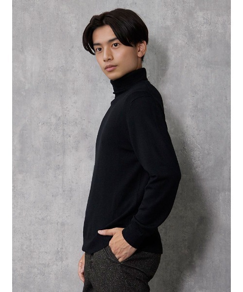 TRANS CONTINENTS（トランスコンチネンツ）の「TRANS CONTINENTS　ベーシックBIZニット　ブラック/グレー/ワイン/パープル【オフィスOK】（ニット/セーター・メンズ・チャコールグレー/ブラック/パープル/ワイン・M/L/LL）」の7枚目の写真