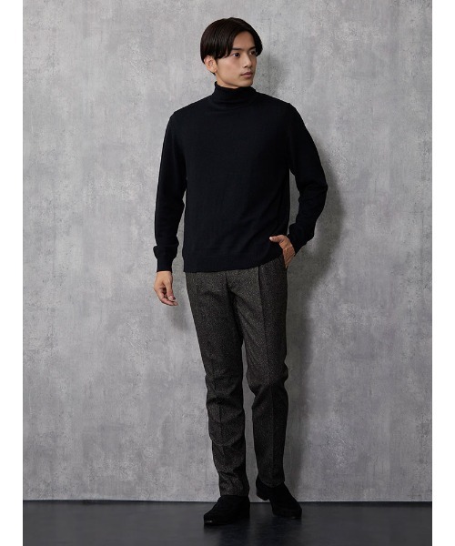 TRANS CONTINENTS（トランスコンチネンツ）の「TRANS CONTINENTS　ベーシックBIZニット　ブラック/グレー/ワイン/パープル【オフィスOK】（ニット/セーター・メンズ・チャコールグレー/ブラック/パープル/ワイン・M/L/LL）」の11枚目の写真