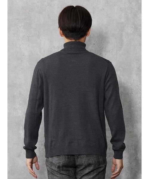 TRANS CONTINENTS（トランスコンチネンツ）の「TRANS CONTINENTS　ベーシックBIZニット　ブラック/グレー/ワイン/パープル【オフィスOK】（ニット/セーター・メンズ・チャコールグレー/ブラック/パープル/ワイン・M/L/LL）」の14枚目の写真