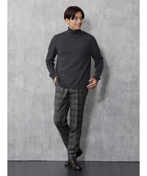 TRANS CONTINENTS（トランスコンチネンツ）の「TRANS CONTINENTS　ベーシックBIZニット　ブラック/グレー/ワイン/パープル【オフィスOK】（ニット/セーター・メンズ・チャコールグレー/ブラック/パープル/ワイン・M/L/LL）」の19枚目の写真