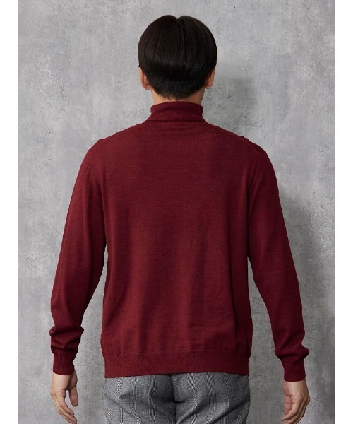 TRANS CONTINENTS（トランスコンチネンツ）の「TRANS CONTINENTS　ベーシックBIZニット　ブラック/グレー/ワイン/パープル【オフィスOK】（ニット/セーター・メンズ・チャコールグレー/ブラック/パープル/ワイン・M/L/LL）」の22枚目の写真