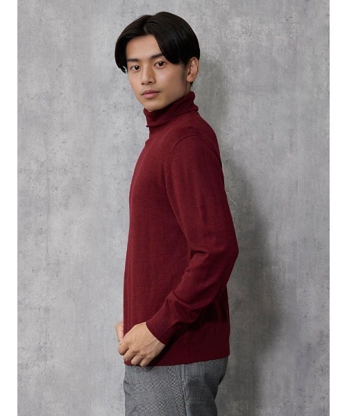 TRANS CONTINENTS ベーシックBIZニット ブラック/グレー/ワイン/パープル【オフィスOK】（ニット/セーター）｜TRANS CONTINENTS（トランスコンチネンツ）