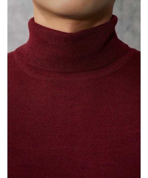 TRANS CONTINENTS ベーシックBIZニット ブラック/グレー/ワイン/パープル【オフィスOK】（ニット/セーター）｜TRANS CONTINENTS（トランスコンチネンツ）