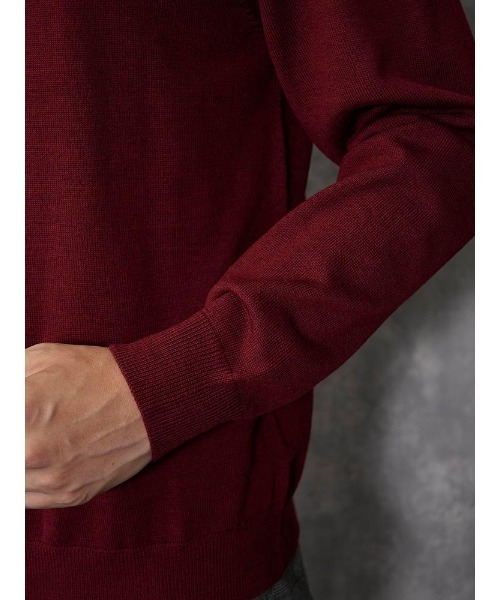 TRANS CONTINENTS ベーシックBIZニット ブラック/グレー/ワイン/パープル【オフィスOK】（ニット/セーター）｜TRANS CONTINENTS（トランスコンチネンツ）