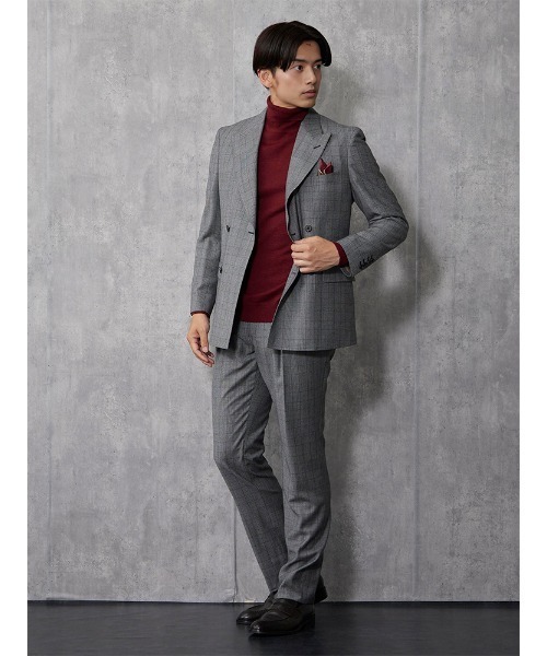 TRANS CONTINENTS ベーシックBIZニット ブラック/グレー/ワイン/パープル【オフィスOK】（ニット/セーター）｜TRANS CONTINENTS（トランスコンチネンツ）