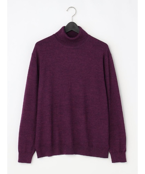 TRANS CONTINENTS ベーシックBIZニット ブラック/グレー/ワイン/パープル【オフィスOK】（ニット/セーター）｜TRANS CONTINENTS（トランスコンチネンツ）