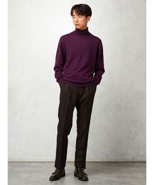 TRANS CONTINENTS ベーシックBIZニット ブラック/グレー/ワイン/パープル【オフィスOK】（ニット/セーター）｜TRANS CONTINENTS（トランスコンチネンツ）