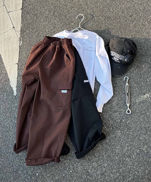 aimoha（アイモハ）の「【aimoha-KIDS-】ワイドカーゴパンツ（カーゴパンツ・キッズ・ブラック/オフホワイト/ダークグレー/チョコ・110/130/150/160/120/140）」の11枚目の写真