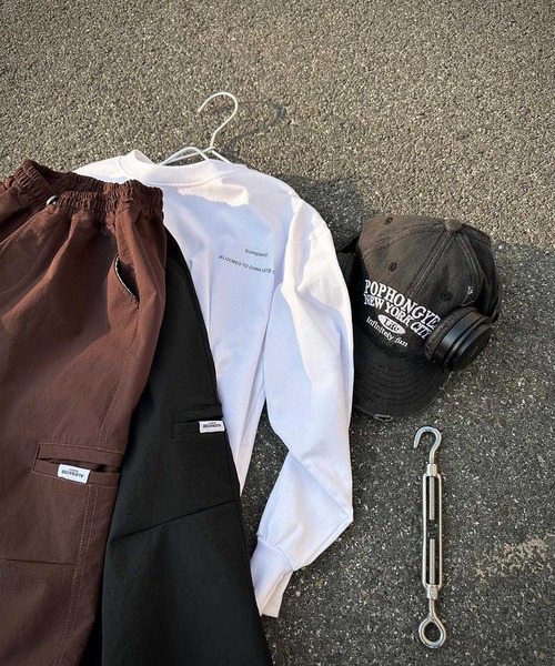 aimoha（アイモハ）の「【aimoha-KIDS-】ワイドカーゴパンツ（カーゴパンツ・キッズ・ブラック/オフホワイト/ダークグレー/チョコ・110/130/150/160/120/140）」の9枚目の写真