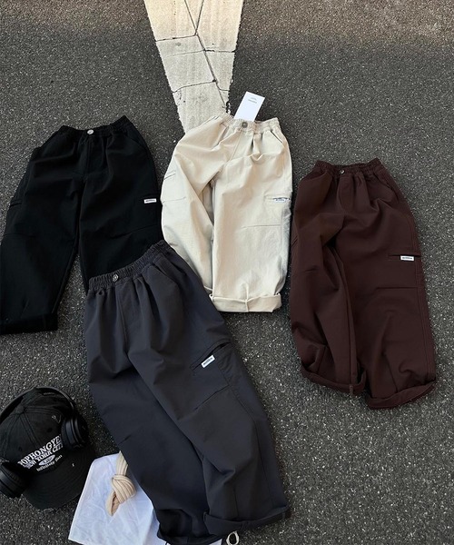 aimoha（アイモハ）の「【aimoha-KIDS-】ワイドカーゴパンツ（カーゴパンツ・キッズ・ブラック/オフホワイト/ダークグレー/チョコ・110/130/150/160/120/140）」の6枚目の写真