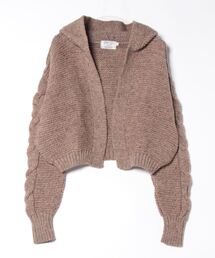 3G 3ply Pearl Stitch Hooded Cardigan
