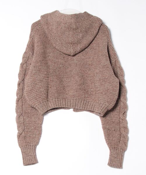 Kerrywoollenmills(ケリーウーレンミルズ)の「3G 3ply Pearl Stitch Hooded Cardigan(ニット/セーター・レディース・ブラウン系その他・34)」の2枚目の写真