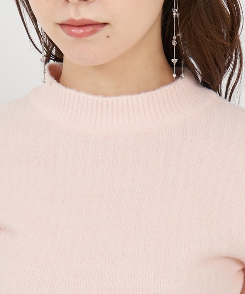 ROYAL PARTY(ロイヤルパーティー)の「プチハイミニシャギーニットトップス(ニット/セーター・レディース・オフホワイト/ピンク/グリーン・FREE)」の7枚目の写真