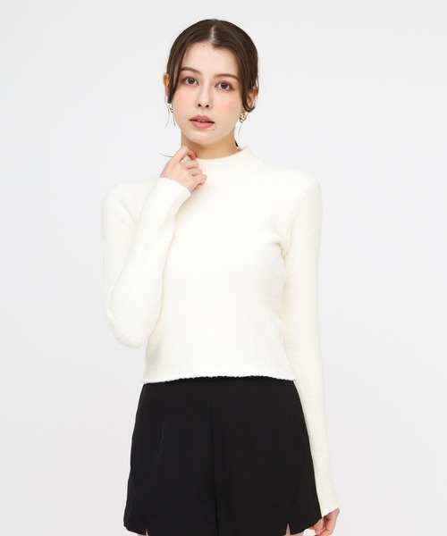 ROYAL PARTY(ロイヤルパーティー)の「プチハイミニシャギーニットトップス(ニット/セーター・レディース・オフホワイト/ピンク/グリーン・FREE)」の12枚目の写真