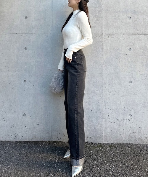 ROYAL PARTY(ロイヤルパーティー)の「プチハイミニシャギーニットトップス(ニット/セーター・レディース・オフホワイト/ピンク/グリーン・FREE)」の14枚目の写真