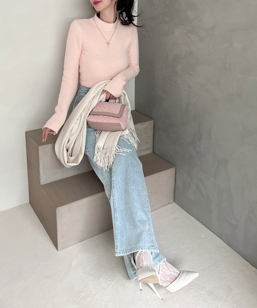 ROYAL PARTY(ロイヤルパーティー)の「プチハイミニシャギーニットトップス(ニット/セーター・レディース・オフホワイト/ピンク/グリーン・FREE)」の18枚目の写真