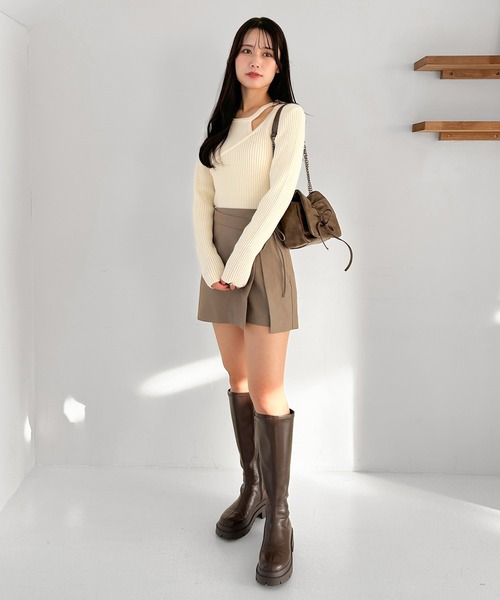 セール】リボンラップミニスカート 284589（スカート）｜Heather