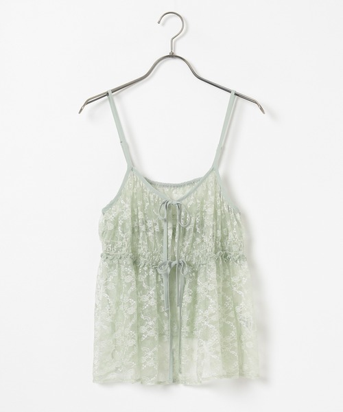 Honeys（ハニーズ）の「レースキャミソール（キャミソール・レディース・アイボリー/ブラック/グレー/ミント・L/M/S）」の19枚目の写真