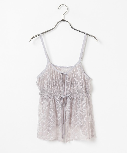 Honeys（ハニーズ）の「レースキャミソール（キャミソール・レディース・アイボリー/ブラック/グレー/ミント・L/M/S）」の21枚目の写真