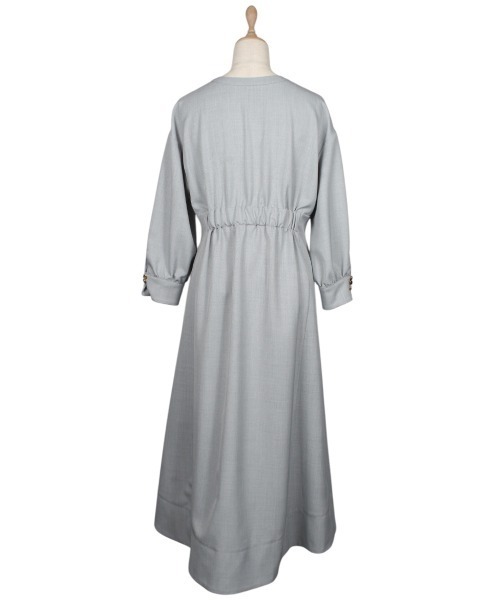 12Twelve Agenda（トゥエルブ　アジェンダ）の「ドライメランジカシュクールシャツワンピース（ワンピース・レディース・ライトグレー/ネイビー・M）」の14枚目の写真