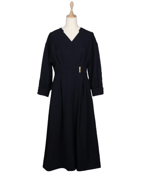 12Twelve Agenda（トゥエルブ　アジェンダ）の「ドライメランジカシュクールシャツワンピース（ワンピース・レディース・ライトグレー/ネイビー・M）」の16枚目の写真