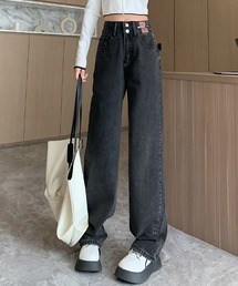 blackdia ocean（ブラックダイヤオーシャン）の「blackdia ocean ハイウエストワイドデニム（デニムパンツ）」