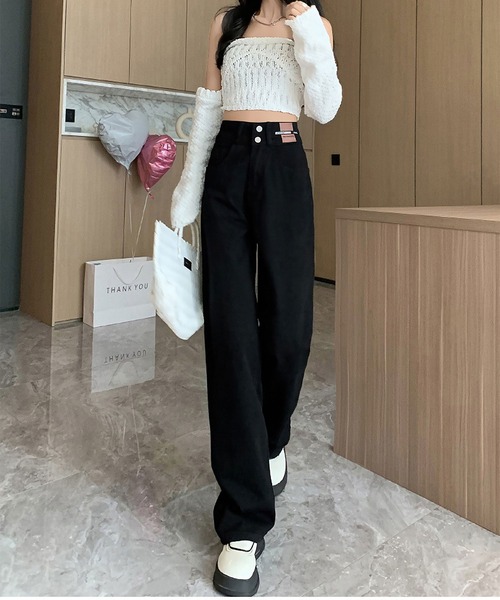 blackdia ocean（ブラックダイヤオーシャン）の「blackdia ocean ハイウエストワイドデニム（デニムパンツ・レディース・ダークグレー/ライトブルー/ブラック/ブルー・X-SMALL/LARGE/MEDIUM/SMALL）」の9枚目の写真