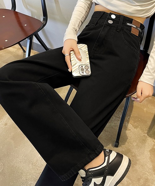 ohga HIGHWEST PANT ハイウエストパンツ　ブラック 50C VELVET HEM RIB PANTS – THE SHOP YOHJI YAMAMOTO