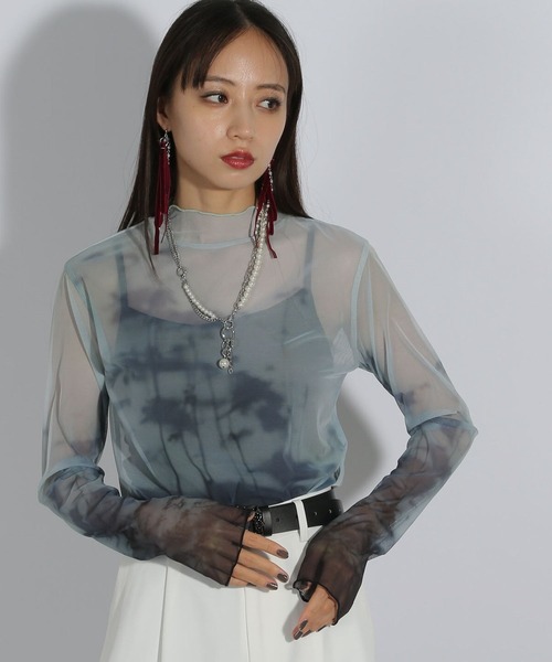 HARE(ハレ)の「mistyforestタイトシアートップス(HARE)(Tシャツ/カットソー・レディース・ブラック/グリーン・FREE)」の8枚目の写真