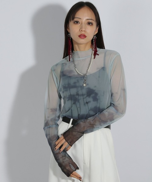 HARE(ハレ)の「mistyforestタイトシアートップス(HARE)(Tシャツ/カットソー・レディース・ブラック/グリーン・FREE)」の9枚目の写真