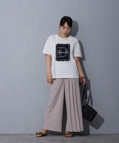 NICOLE white（ニコルホワイト）の「アシンメトリープリーツパンツ（その他パンツ・レディース・チャコール/ブラック/グレー・FREE）」の19枚目の写真