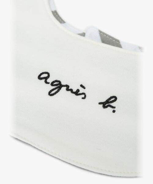 agnes b.（アニエスベー）の「ベビー ロゴ スタイ（スタイ/よだれかけ・キッズ・グレー系その他・FREE）」の4枚目の写真
